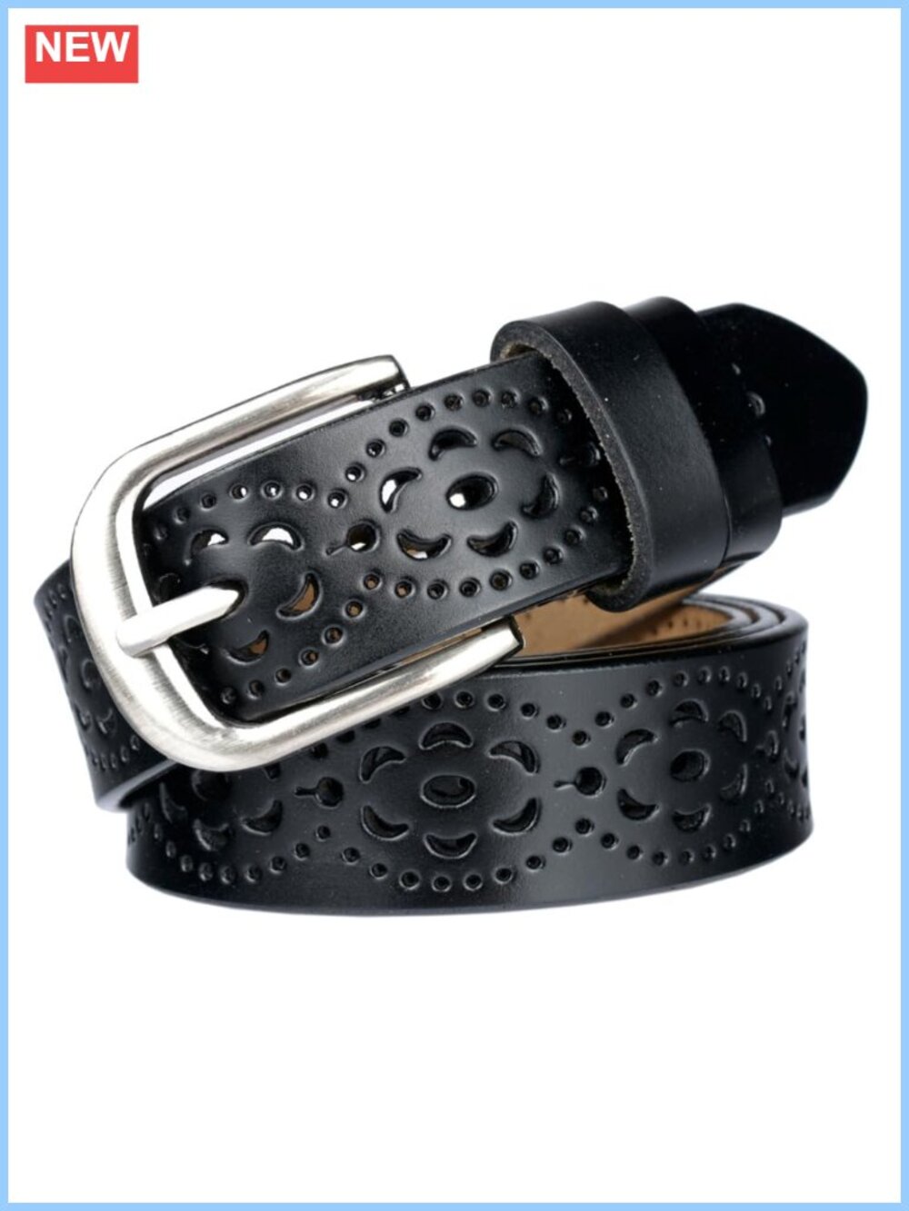 Faux Leather Hollow-Out Vintage Belt Adjustable Waist Cinching